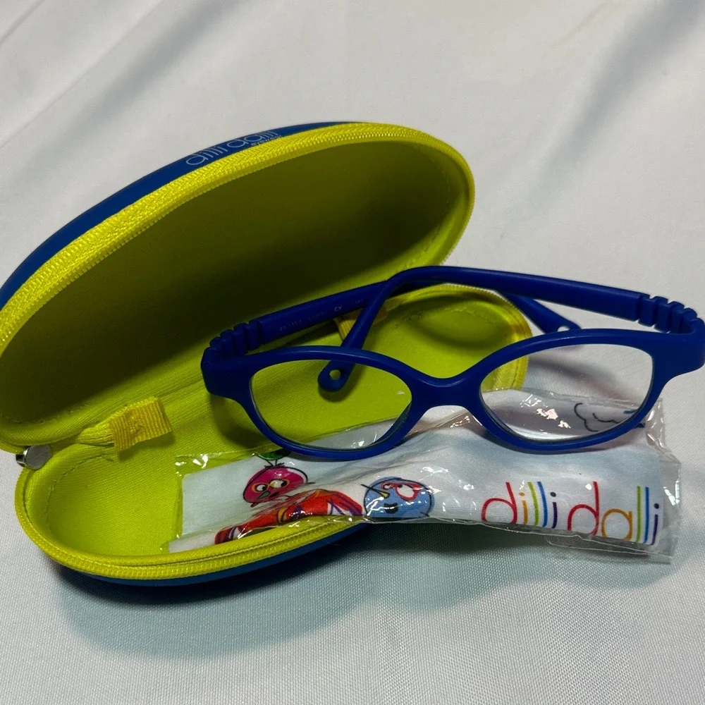 Blue Kids Glasses with Case - Cake Pop - Cobalt Blue